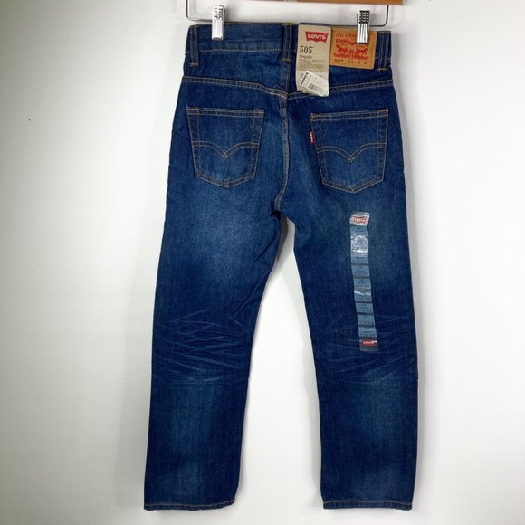 Levi's 505 Boy's Blue Jeans Size 10 Slim Straight Leg Regular Fit NEW - Picture 10 of 10